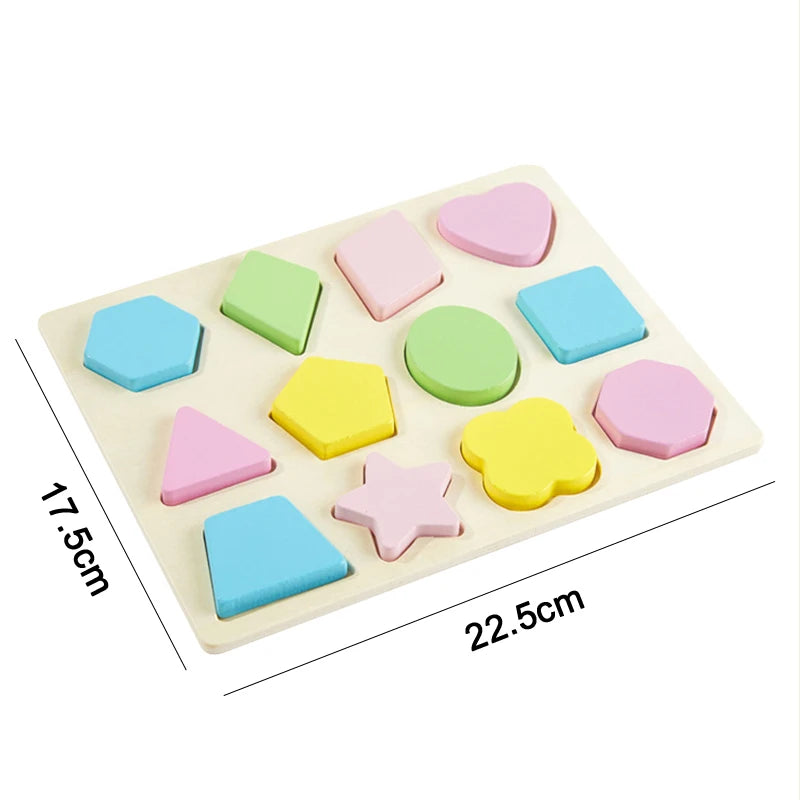 Montessori Wooden 3D Puzzle- Early Learning Toys for Toddlers