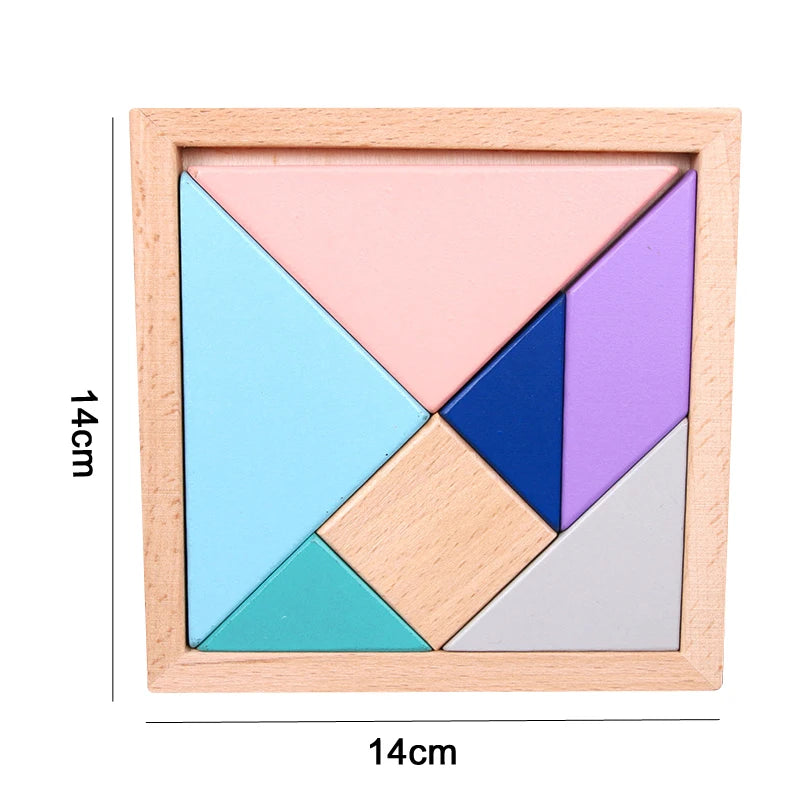 Montessori Wooden 3D Puzzle- Early Learning Toys for Toddlers