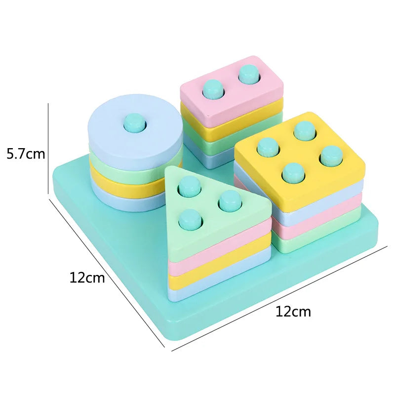 Montessori Wooden 3D Puzzle- Early Learning Toys for Toddlers
