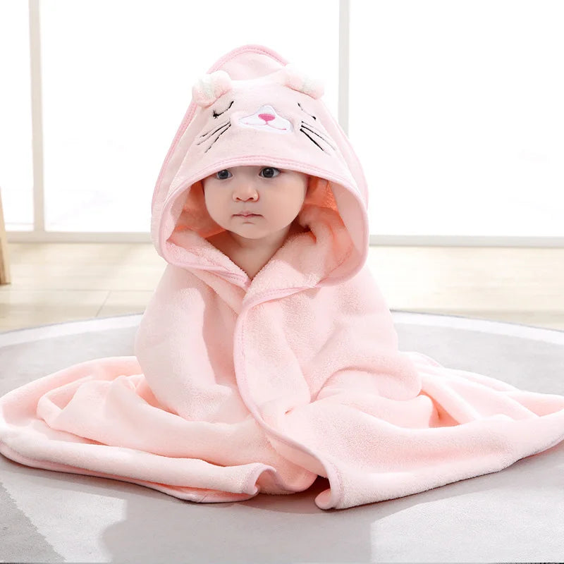 Cotton Hooded Animal Baby Bath Towel