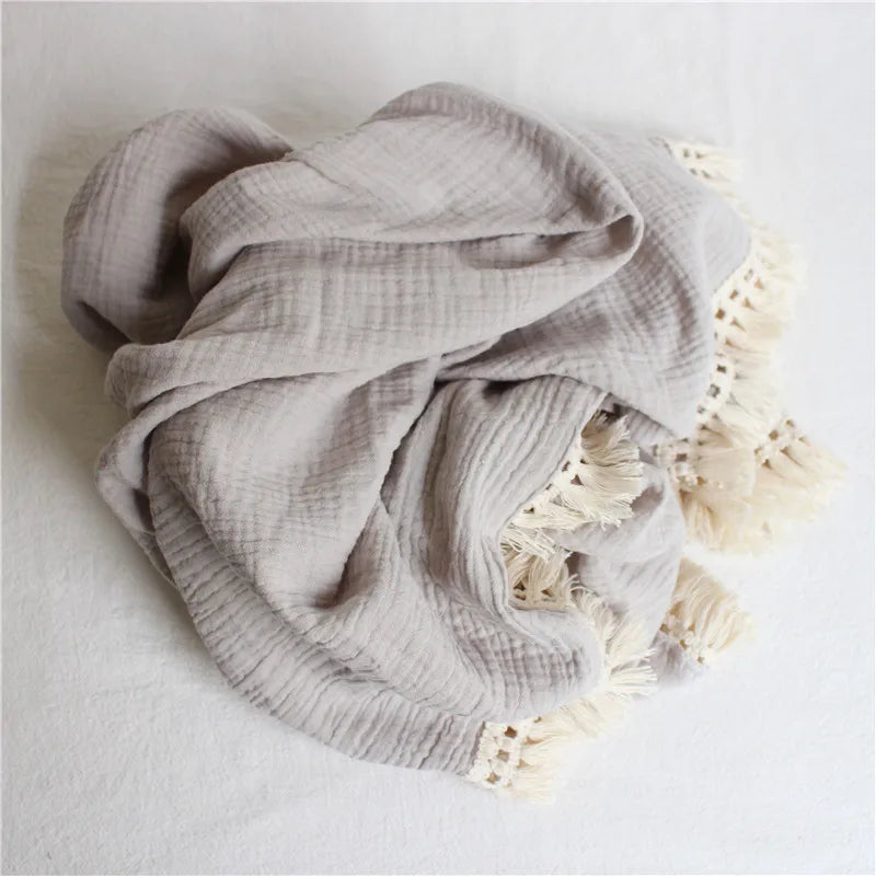 Cotton Muslin Baby Swaddle Blankets