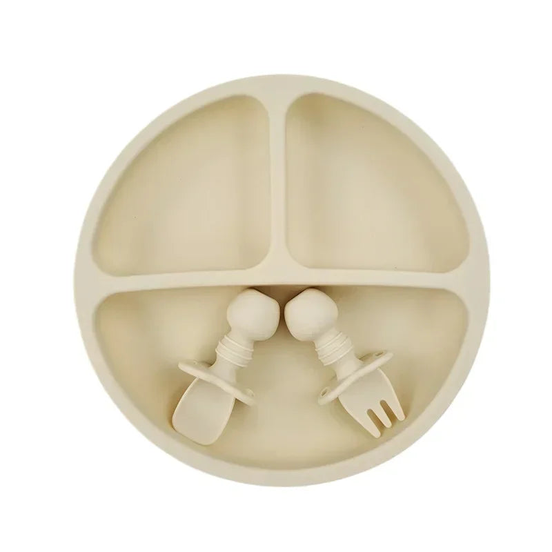 3-Piece BPA-Free Silicone Baby Feeding Set