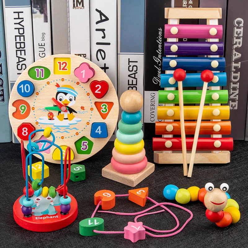 Montessori Wooden 3D Puzzle- Early Learning Toys for Toddlers