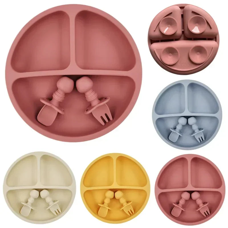 3-Piece BPA-Free Silicone Baby Feeding Set