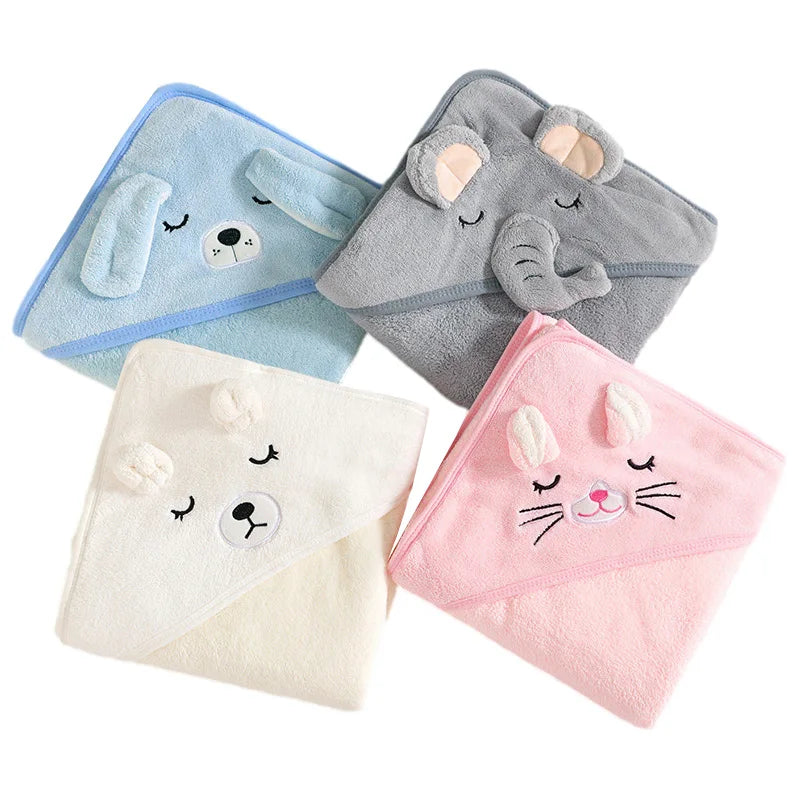 Cotton Hooded Animal Baby Bath Towel
