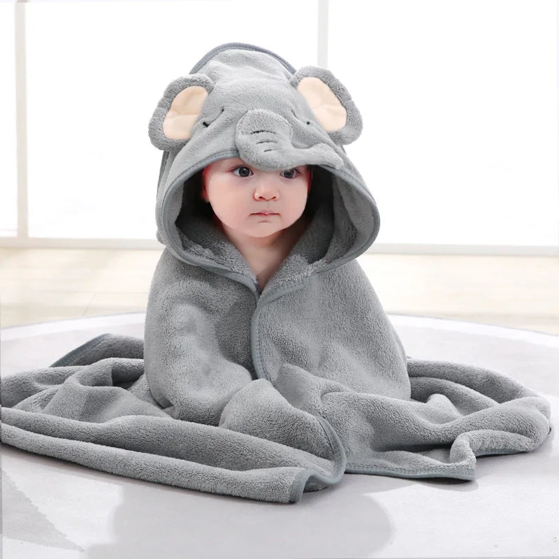 Cotton Hooded Animal Baby Bath Towel