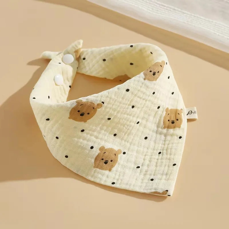 6-Pack Cotton Baby Bibs-Soft Absorbent