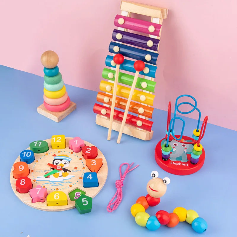 Montessori Wooden 3D Puzzle- Early Learning Toys for Toddlers