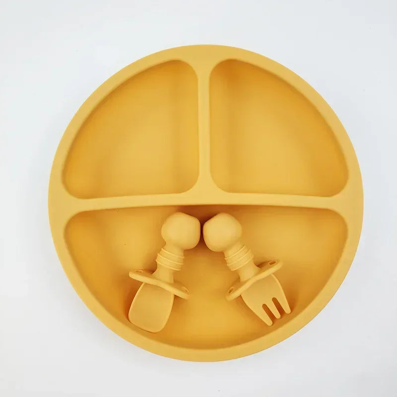 3-Piece BPA-Free Silicone Baby Feeding Set