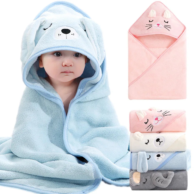 Cotton Hooded Animal Baby Bath Towel