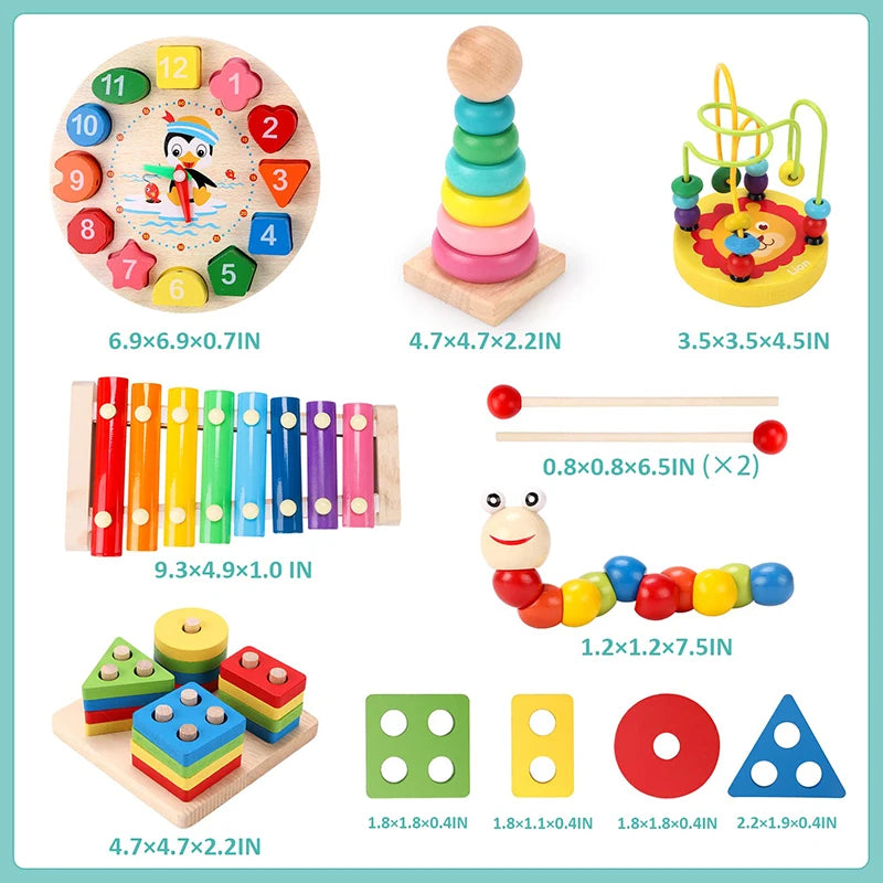 Montessori Wooden 3D Puzzle- Early Learning Toys for Toddlers