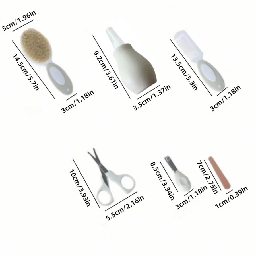 6-Piece Baby Care Kit-Essential Grooming Set for Newborn