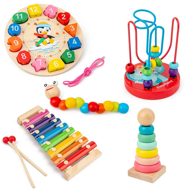 Montessori Wooden 3D Puzzle- Early Learning Toys for Toddlers