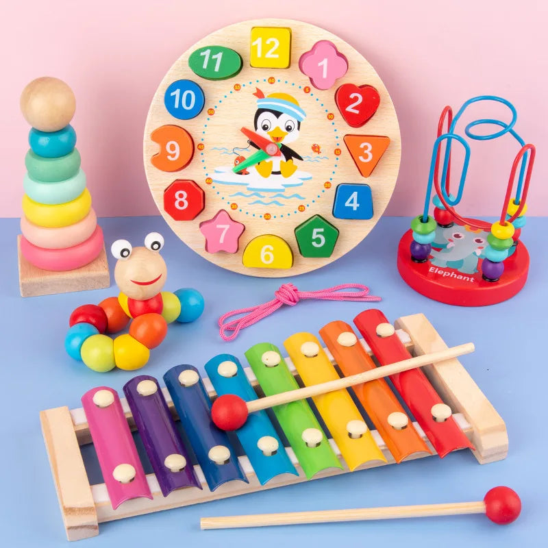 Montessori Wooden 3D Puzzle- Early Learning Toys for Toddlers