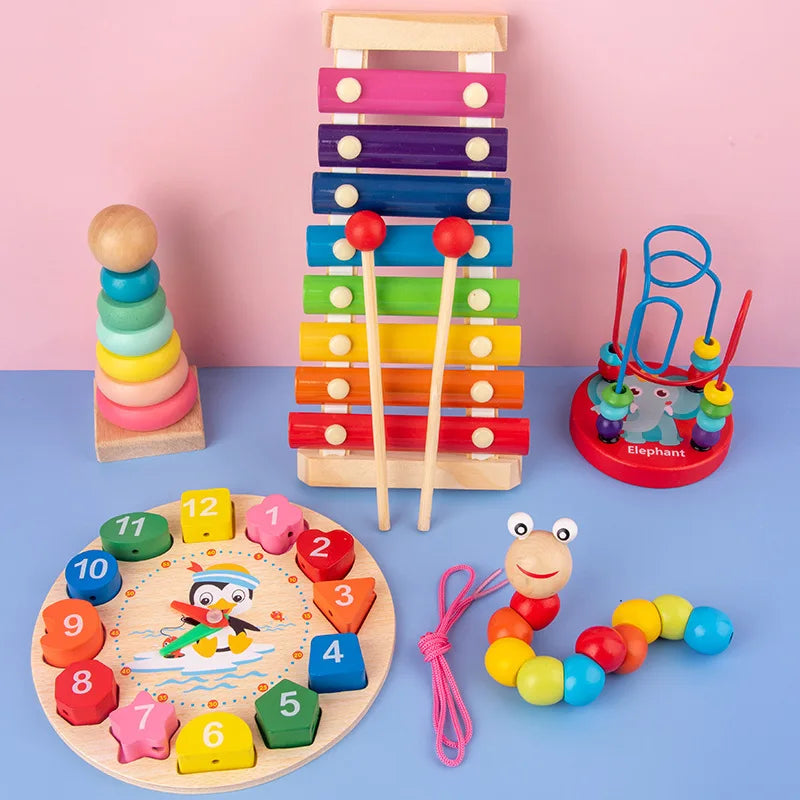 Montessori Wooden 3D Puzzle- Early Learning Toys for Toddlers