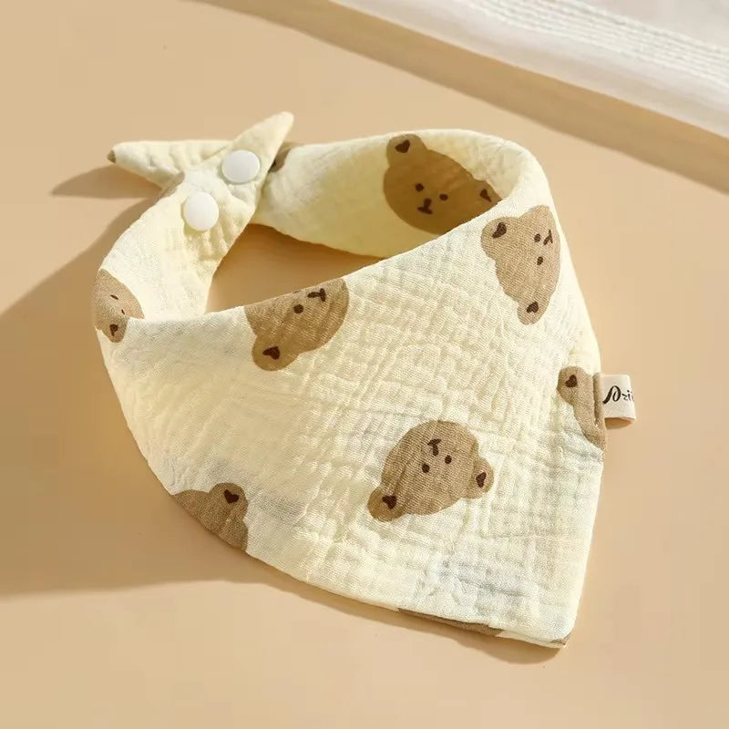 6-Pack Cotton Baby Bibs-Soft Absorbent