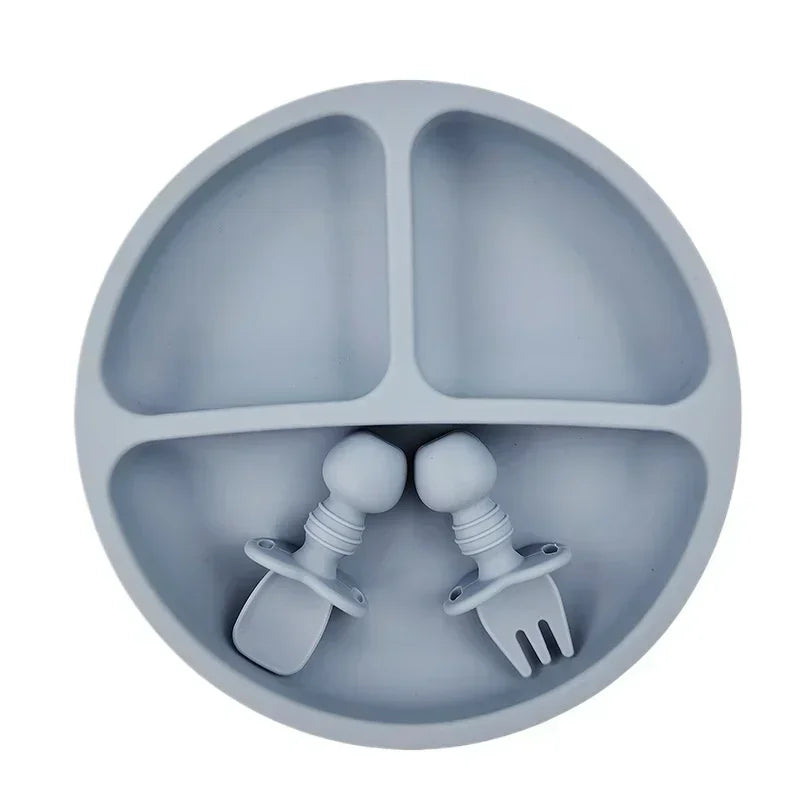 3-Piece BPA-Free Silicone Baby Feeding Set