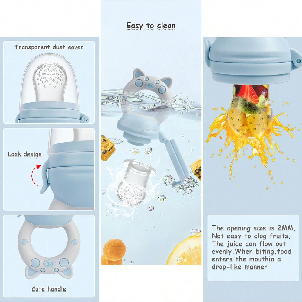4-Piece Silicone Baby Fruit Feeder