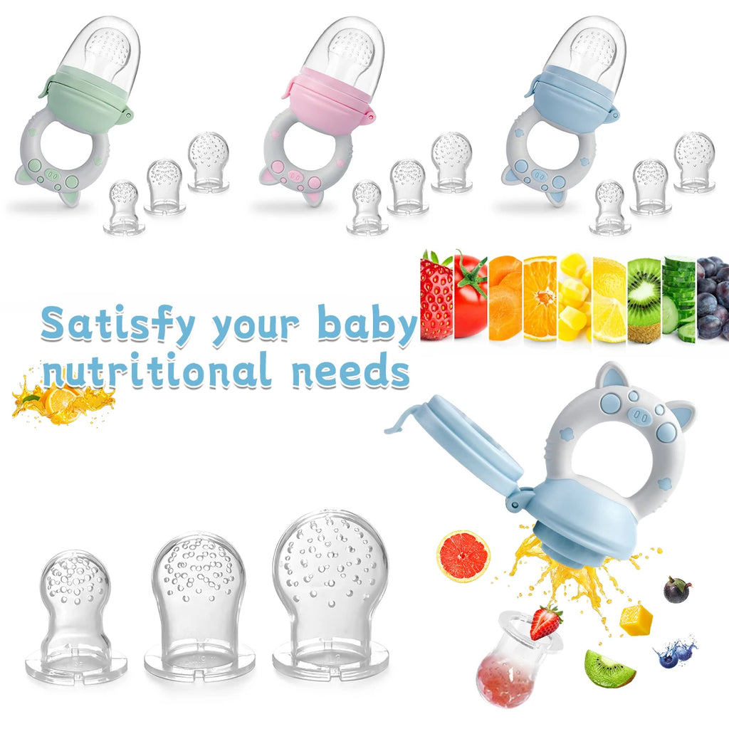 4-Piece Silicone Baby Fruit Feeder