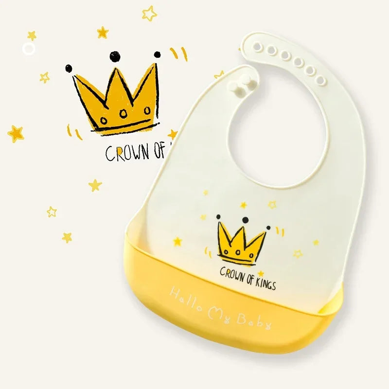 Waterproof Silicone Baby Bib with Food Catcher