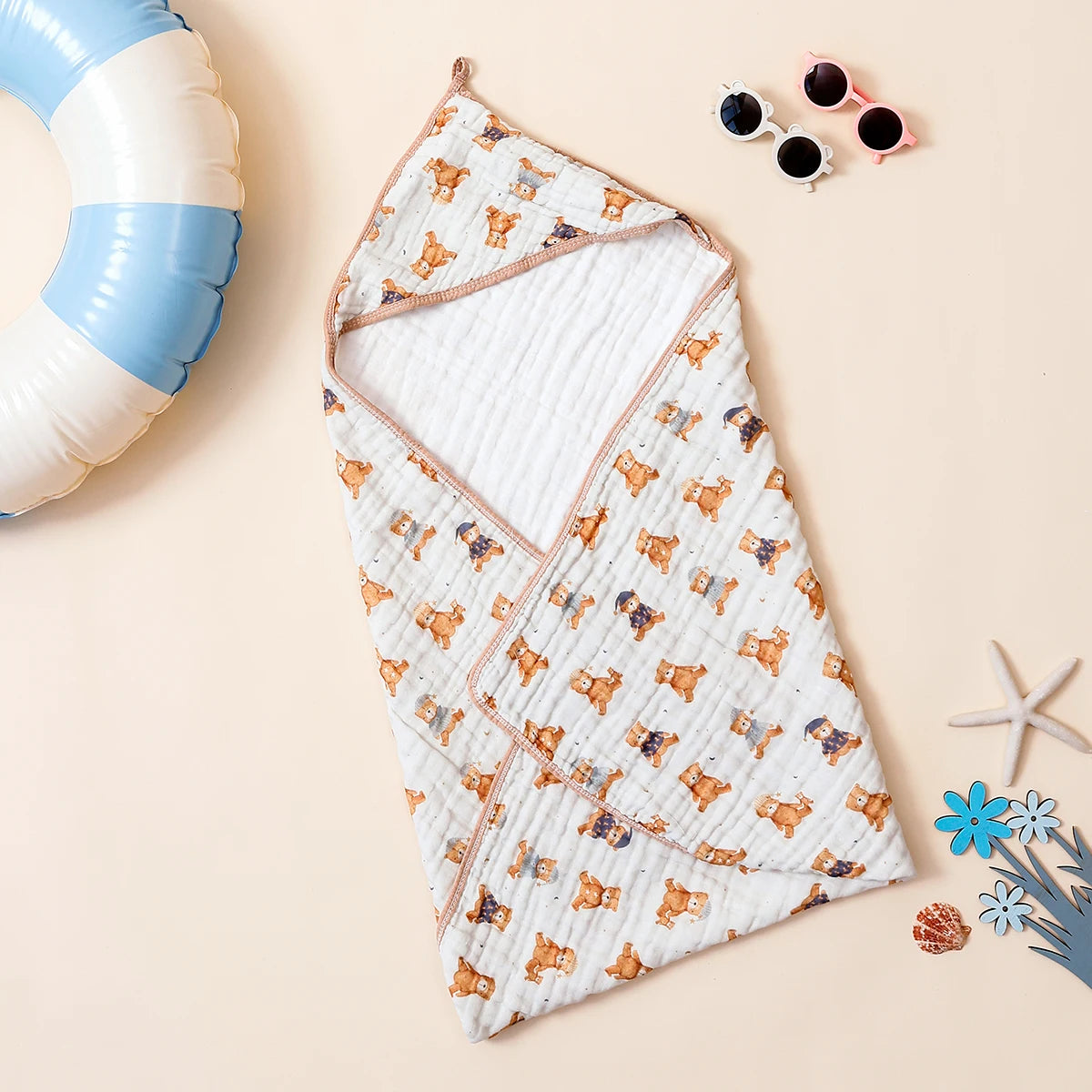Soft 100% Cotton Hooded Baby Towel